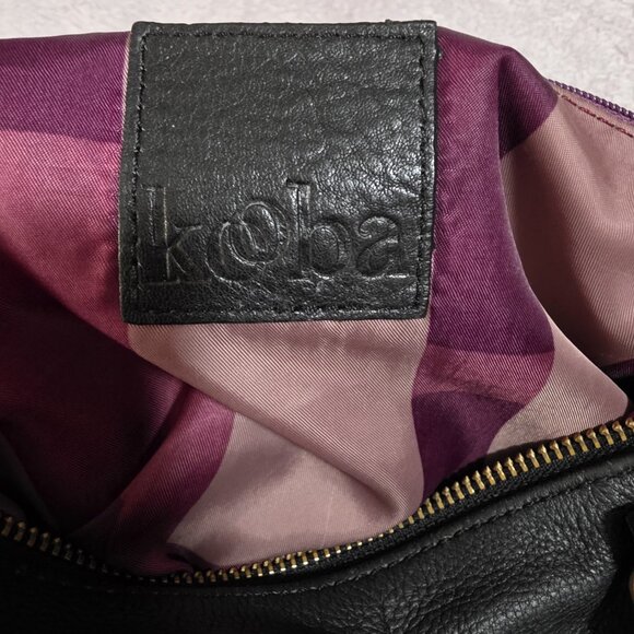 Kooba Black Soft Pebbled Leather Everette Purse Large Shoulder Bag #F17/35622 - Picture 5 of 7